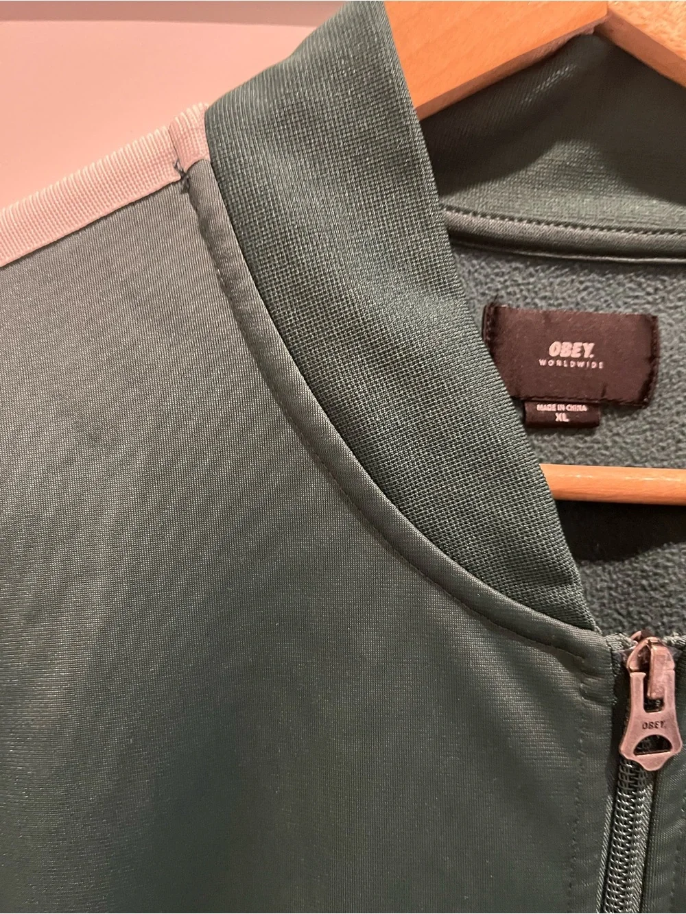 Obey Green Track Jacket Size XL